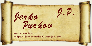 Jerko Purkov vizit kartica